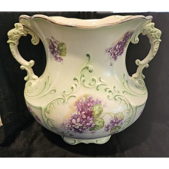 Haynes Balts Chesapeake Pottery Torquay Lilac Pattern Chamber Pot - Rare 1900's